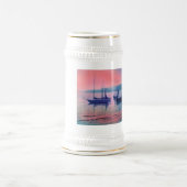 夕べ霧の中のボート ビールジョッキ (中央)