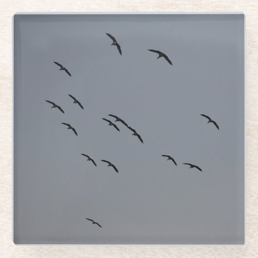 夕べ飛行 ガラスコースター (正面)