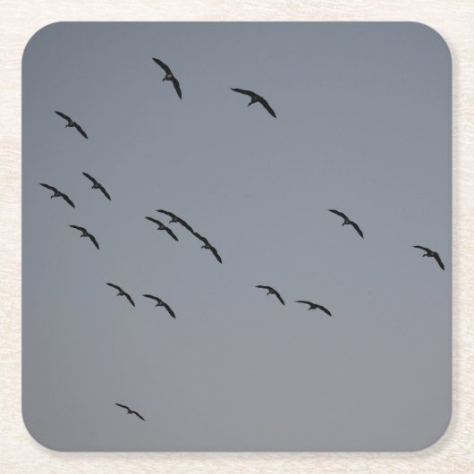 夕べ飛行 スクエアペーパーコースター (正面)