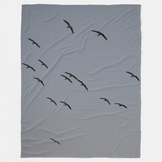 夕べ飛行 フリースブランケット (正面)