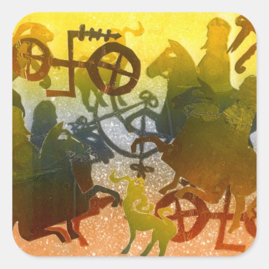 夕べ スクエアシール (正面)