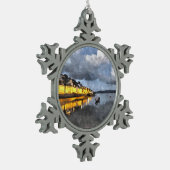 夕べ スノーフレークピューターオーナメント (左)