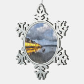 夕べ スノーフレークピューターオーナメント (右)