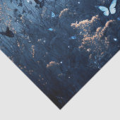 夕べ・デコページの牧草地に青い蝶 薄葉紙 (詳細)