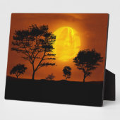 夕べ・ムーンから地球を見るイエス・キリスト フォトプラーク (側面)