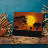 夕べ・ムーンから地球を見るイエス・キリスト フォトプラーク (側面)