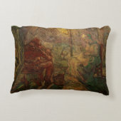 夕べ – ヴィンセント・ヴァン・ゴッホによる時計 アクセントクッション (裏面)