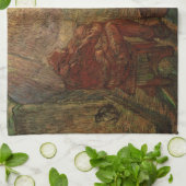 夕べ – ヴィンセント・ヴァン・ゴッホによる時計 キッチンタオル (折り畳み)