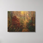 夕べ – ヴィンセント・ヴァン・ゴッホによる時計 キャンバスプリント (正面)