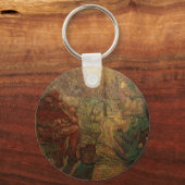 夕べ – ヴィンセント・ヴァン・ゴッホによる時計 キーホルダー (正面)