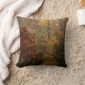 夕べ – ヴィンセント・ヴァン・ゴッホによる時計 クッション (ブランケット)