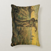 夕べ – 一日の終わりヴィンセント・ヴァン・ゴッホ アクセントクッション (正面(垂直))