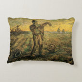 夕べ – 一日の終わりヴィンセント・ヴァン・ゴッホ アクセントクッション (裏面)