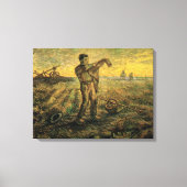 夕べ – 一日の終わりヴィンセント・ヴァン・ゴッホ キャンバスプリント (正面)