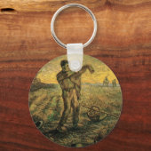 夕べ – 一日の終わりヴィンセント・ヴァン・ゴッホ キーホルダー (正面)
