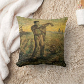 夕べ – 一日の終わりヴィンセント・ヴァン・ゴッホ クッション (ブランケット)