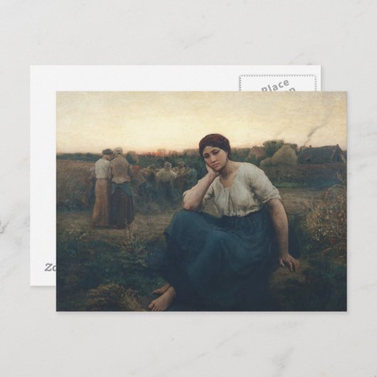 夕べ, 1860 ポストカード (正面/裏面)