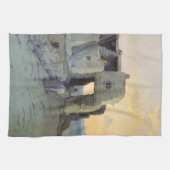 夕べ、Pueblo of Walpi by Marion Kavagh Wachtel キッチンタオル (横)