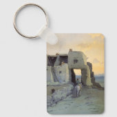 夕べ、Pueblo of Walpi by Marion Kavagh Wachtel キーホルダー (正面)