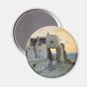 夕べ、Pueblo of Walpi by Marion Kavagh Wachtel マグネット (正面/裏面)