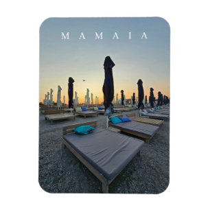 夕方のママイアビーチ 冷蔵庫マグネット マグネット
