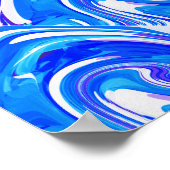 夕方の海の波 ポスター (角)