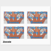 「夕方の犬の散歩が嫌い」 長方形シール (シート)