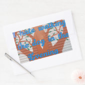 「夕方の犬の散歩が嫌い」 長方形シール (封筒)