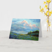 夕方の雨 カード (黄色い花)