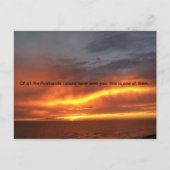 夕日おもしろいはがき、ポストクロス、はがき ポストカード (正面)