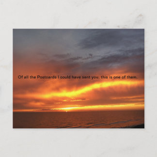 夕日おもしろいはがき、ポストクロス、はがき ポストカード