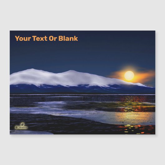 夕日が氷に沈む (正面)