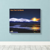 夕日が氷に沈む キャンバスプリント (インサイチュ (ウッドフロア))