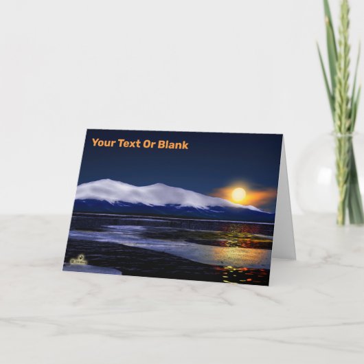 夕日が氷に沈む シーズンカード (正面)