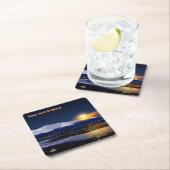 夕日が氷に沈む スクエアペーパーコースター (インサイチュ)