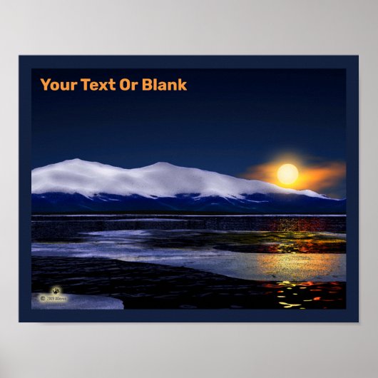 夕日が氷に沈む ポスター (正面)