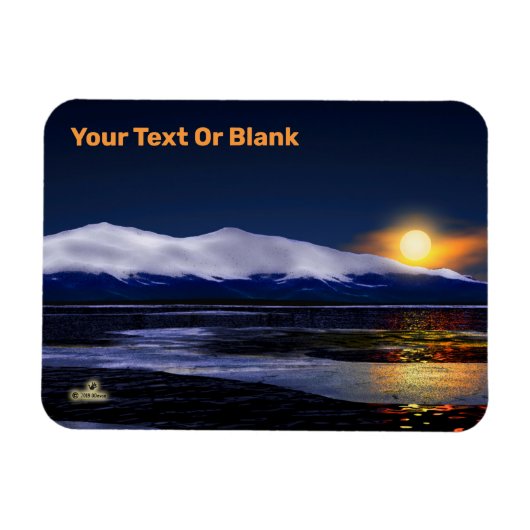 夕日が氷に沈む マグネット (横)