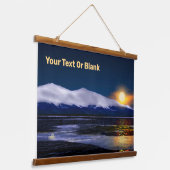 夕日が氷に沈む 吊り下げ型タペストリー (傾斜あり)