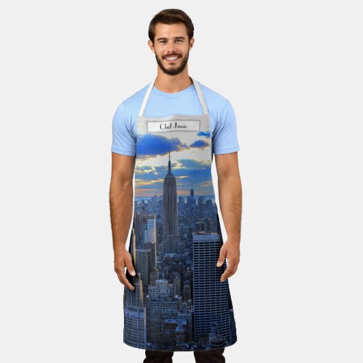 夕日が近づくにつれ、NYCスカイラインは午後遅く エプロン (着用した状態)