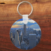 夕日が近づくにつれ、NYCスカイラインは午後遅く キーホルダー (正面)