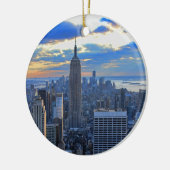 夕日が近づくにつれ、NYCスカイラインは午後遅く セラミックオーナメント (左)