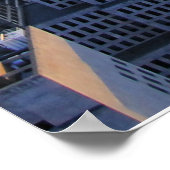 夕日が近づくにつれ、NYCスカイラインは午後遅く ポスター (角)