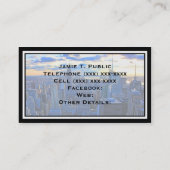 夕日が近づく午後の遅いNYCスカイライン 名刺 (裏面)