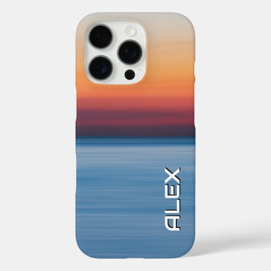 夕日が静止海 – ダークシーとレッドスカイ Case-Mate iPhoneケース (裏面)