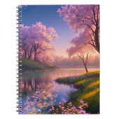 夕日とさくらんぼの花 ノートブック (正面)