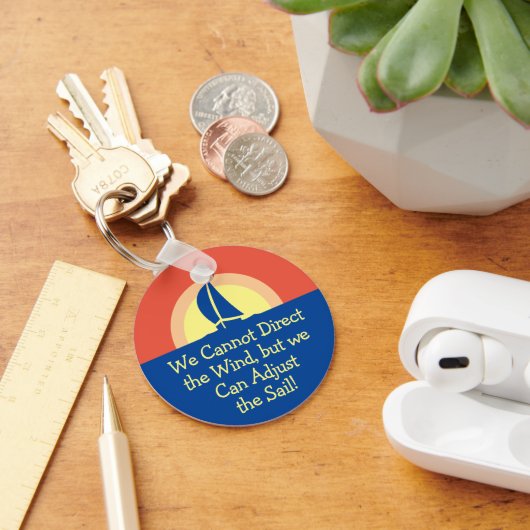 夕日とともにヨットレーシング キーホルダー (デスク)