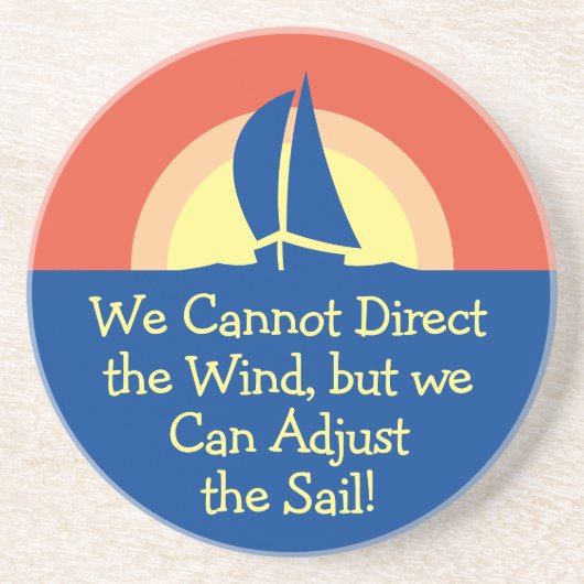 夕日とともにヨットレーシング コースター (正面)