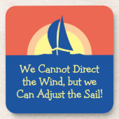 夕日とともにヨットレーシング コースター (正面)