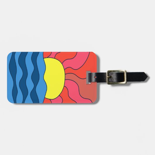 夕日と波 ラゲッジタグ (正面横)