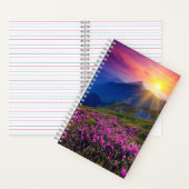 夕日と花 ノートブック (内側)